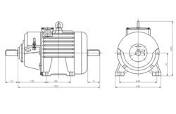 Электродвигатели с двумя валами (двухвальные двигатели) 1082
