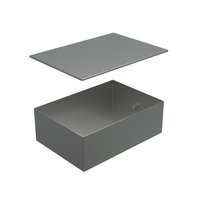 BOX/8-12 Металлическая коробка с крышкой для заливки в пол 309х217х105мм, для люков 70083, 70012